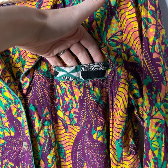 Anthropologie Shadé Akanbi Harvest Pajama Top Women’s Medium Bohemian Sleep Boho - Picture 10 of 12